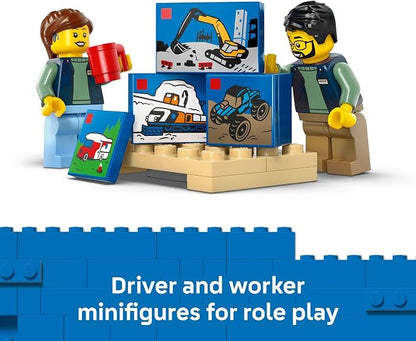LEGO City: The Van Building Toy for Kids - Pretend Play Set for Boys & Girls, Ages 6+ - Delivery Van Toy W/2 Minifigures & 4 Mini Box Elements - Gift Idea for Birthdays - 60500