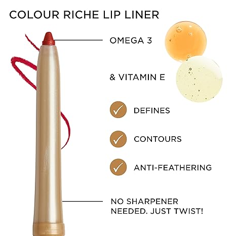 L'Oreal Paris Colour Riche Lip Liner Pencil, Creamy Lip Liner with Omega 3 and Vitamin E, 773 Truly Burgundy (Cool Toned Burgundy) (Pack of 2)