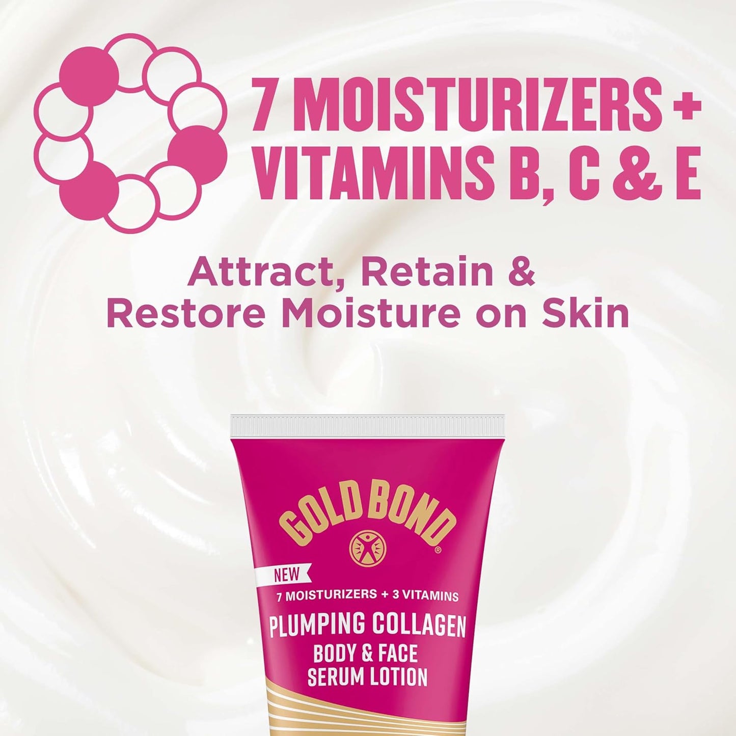 Gold Bond Plumping Collagen Body & Face Serum Lotion, Cherry Blossom Scent