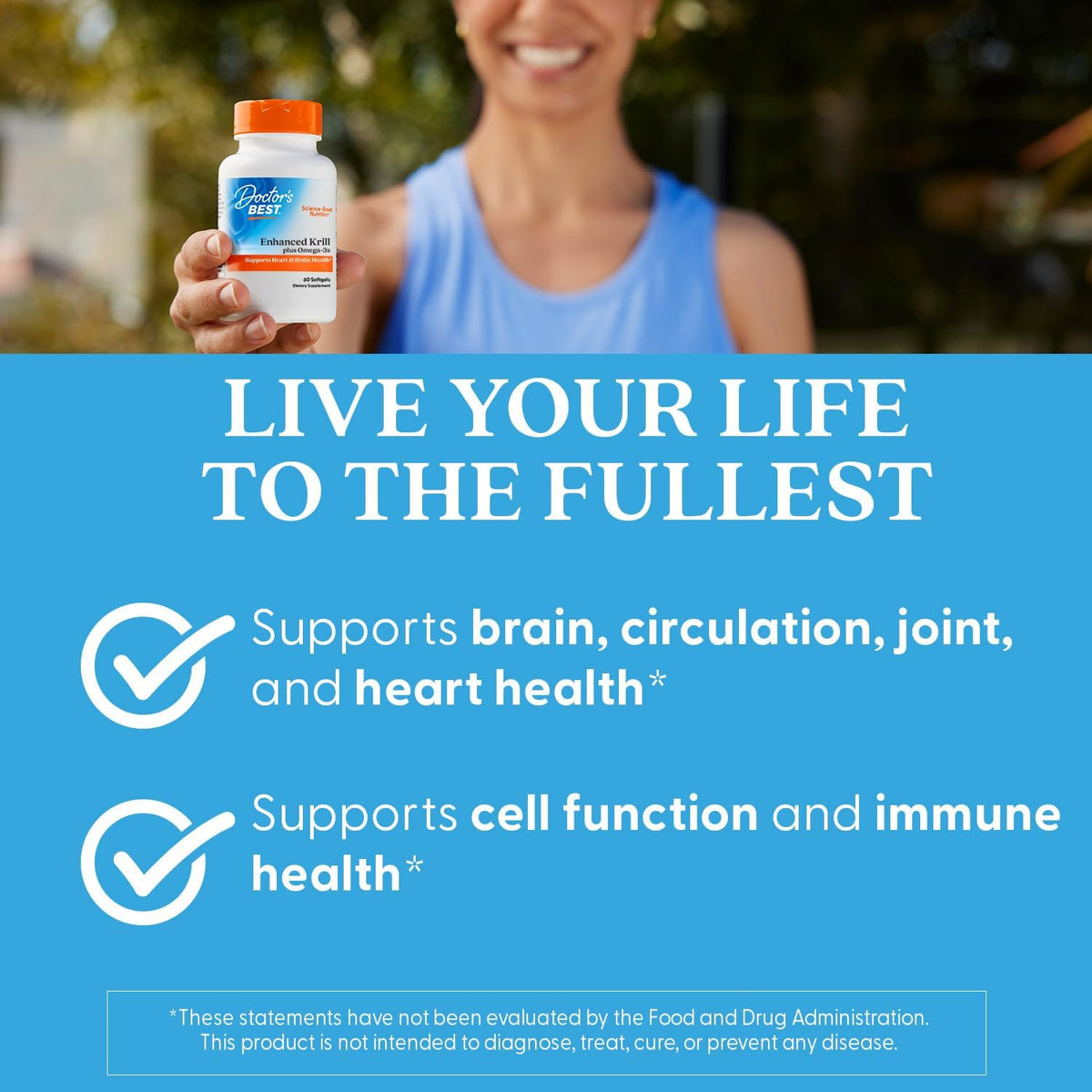Doctor's BEST Antarctic Krill Oil Plus Omega 3s, DHA & EPA, 60 Ct Softgels