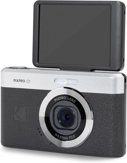 Kodak PIXPRO C1 Digital Camera, 13MP Compact Point & Shoot (Black)