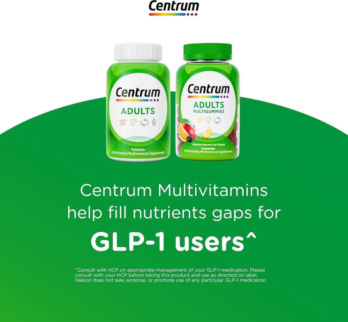 Centrum MultiGummies for Adults, Assorted Fruit Flavors, 180 Count