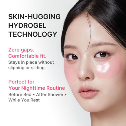 medicube Ultimate Glass Glow Eye & Mask Night Duo: PDRN Caffeine Collagen Eye Patch & Salmon DNA Jelly Mask | Dark Circle Care, Firming & Overnight Radiance Set, Korean Skincare, Gifts for Women