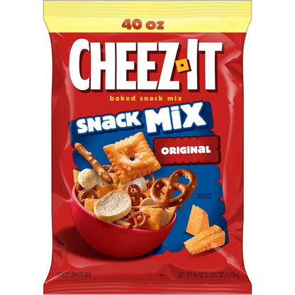 Cheez-It Snack Mix, Classic Baked Mix, Lunch Snacks, Classic, 40oz Bag (1 Bag)