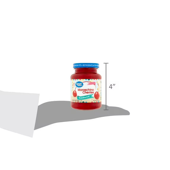 Great Value Maraschino Cherries, 10 oz