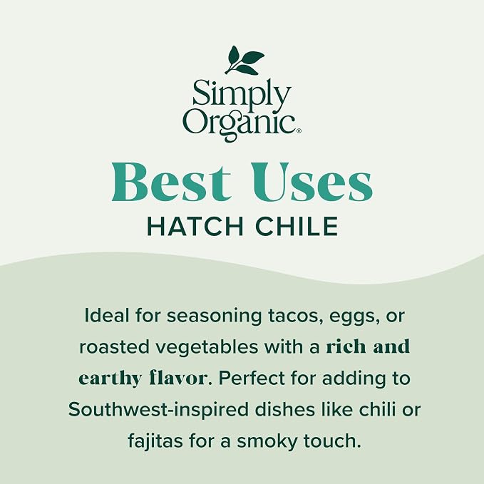 Simply Organic, Salt Finishing Smoked Hatch Chili Og, 2.61 Ounce