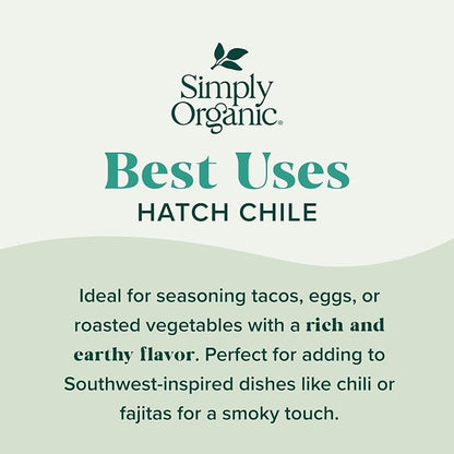Simply Organic, Salt Finishing Smoked Hatch Chili Og, 2.61 Ounce