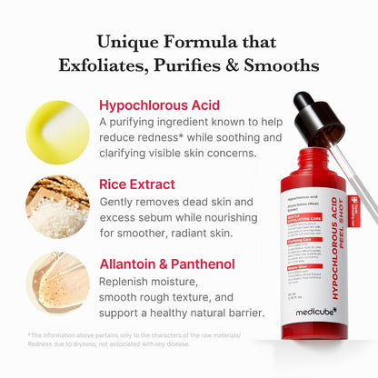 medicube Hypochlorous Acid Peel Shot Duo for - HOCI Facial & Body Peel Shot