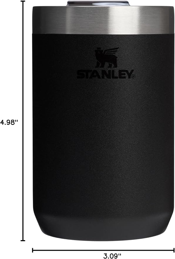 STANLEY Everyday Camp Cup 12 oz | Drink Through Lid | Cup for Coffee, Tea and Drinks | Insulated Stainless Steel | BPA-Free | Black 2.0