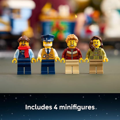 LEGO Icons Holiday Express Train Building Set for Adults, Ages 18+ - Seasonal Home Decor for Bedroom or Book Shelf - Christmas Train W/Track & 4 Minifigures - Gift Idea for Holidays - 10361