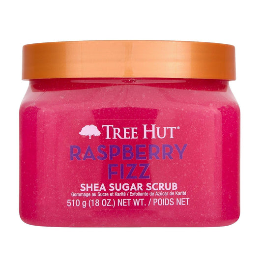 Tree Hut Raspberry Fizz Body Scrub, Exfoliating & Hydrating Sugar Scrub with Shea Butter & Essential Oils, Smooth Skin, Body Exfoliator For All Skin Types, Self Care Gifts for Women, Vegan, 18 Oz