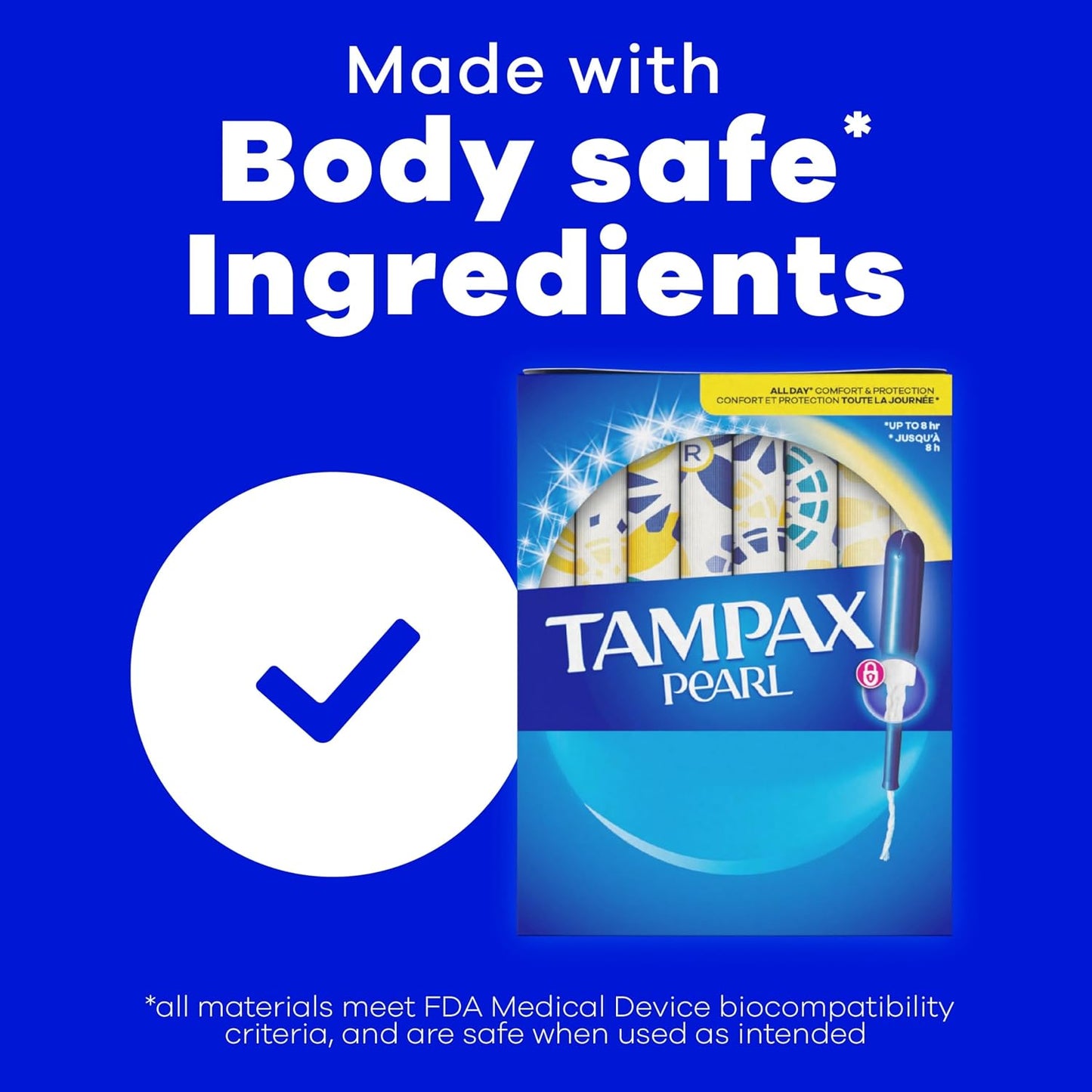 Tampax Pearl Tampons for Women Multipack, with LeakGuard Braid, Light/Regular/Super Absorbency, Unscented, 94 Count (2 Packs of 47) (Packaging May Vary)