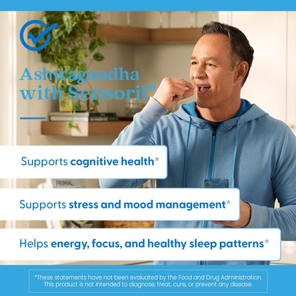 Doctor's BEST Sensoril Ashwagandha Supplement, for Men & Women, 60 Veg Caps