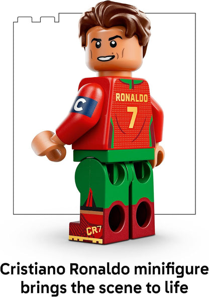 LEGO Editions Cristiano Ronaldo – Soccer Highlights - Building Set for Boys & Girls, Ages 10+ - Collectible Soccer Gift with Plaque - Kids Bedroom or Shelf Decor - 43012