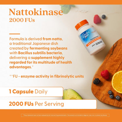 Doctor's Best Nattokinase 2000 FU Supplement, for Men & Women, 270 Veg Caps