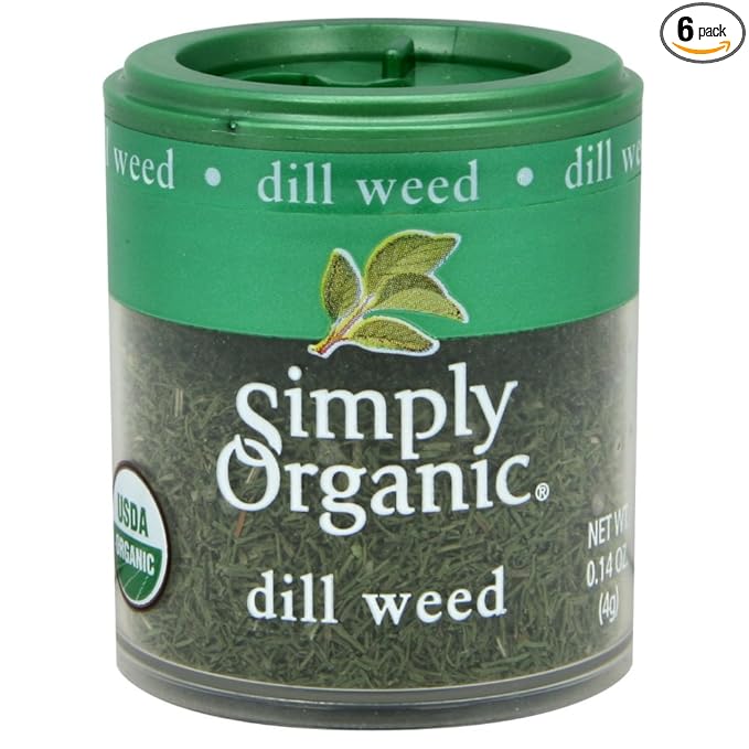 Simply Organic Dill Weed, Cut & Sifted, Certified Organic | 0.14 oz | Pack of 6 | Anethum graveolens L.