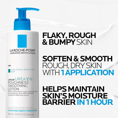 La Roche-Posay Lipikar Urea 10% Body Lotion for Dry Skin, 13.52oz