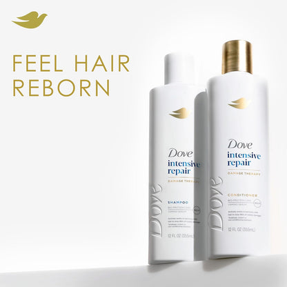 Dove Conditioner Intensive Repair for Damaged Hair Bio-Protein Care Technology and Amino Serum 12 oz,(Pack of 8)