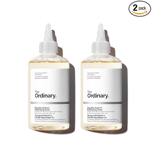 The Ordinary Glycolic Acid 7% Exfoliating Toner, Brightening and Smoothing Daily Toner for More Even-Looking Skin Tone