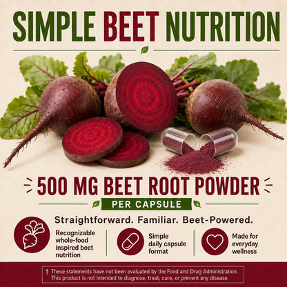 Country Farms Bountiful Beets Capsules, Wholefood Beet Extract Superfood, Natural Nitric Oxide Booster, Beet Root Powder, Circulation and Immune Support, 90 Count, 90 Servings
