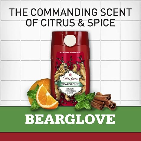 Body Wash for Men by Old Spice, Wild Collection Men's Body Wash, Bearglove, 16 Fl Oz (Pack of 4)