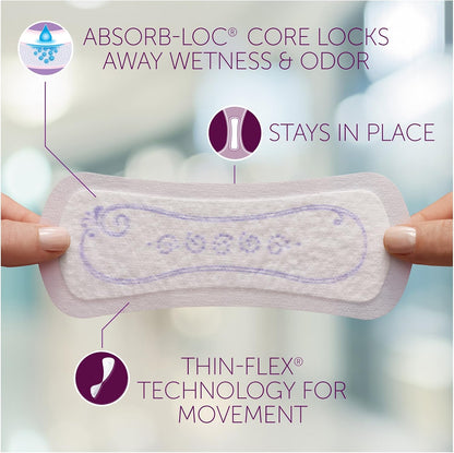 Poise Microliners Regular Length, Lightest Absorbency, 54 Count