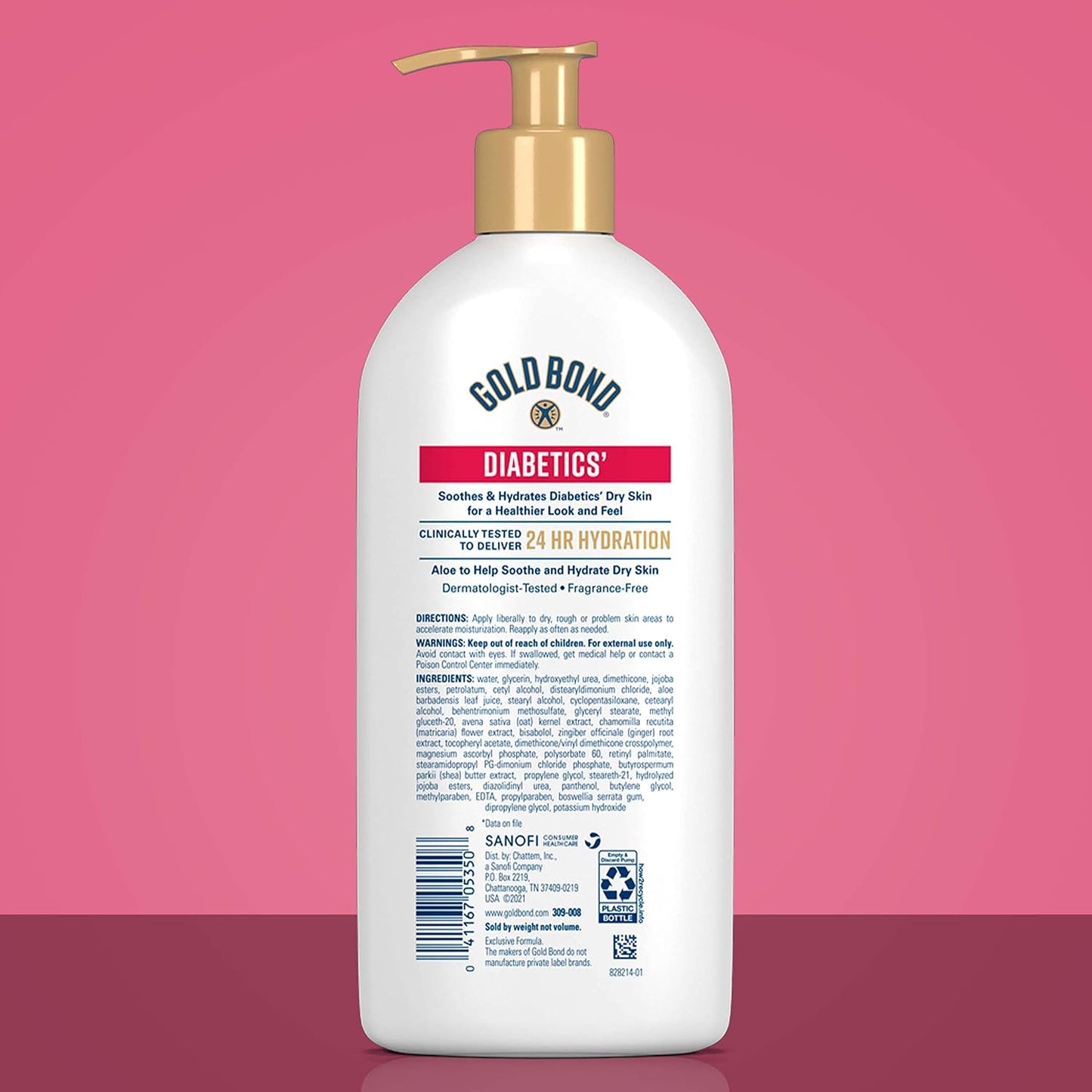 Gold Bond Diabetics' Dry Skin Relief Body Lotion for Dry Skin, With Aloe | 24-hour moisture, dry skin lotion for diabetes care, with aloe & 3 vitamins for long-lasting hydration, all-over moisturizer