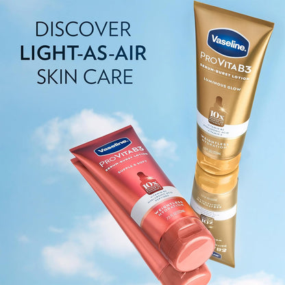 Vaseline Lotion, Pro VitaB3 Serum-Boost, Supple & Soft, 2-Pack – Weightless Hydration with Niacinamide, Hyaluronic Acid & Peptides, 7.5 Oz Ea