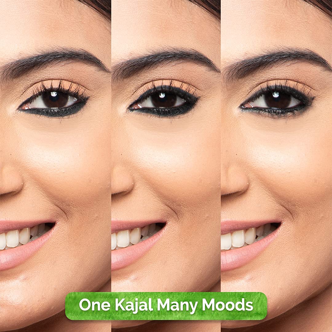 MAMAEARTH Charcoal Black Kajal with Vitamin C & Chamomile, 0.35g | Charcoal Black kajal formulated with Vitamin C and Chamomile.