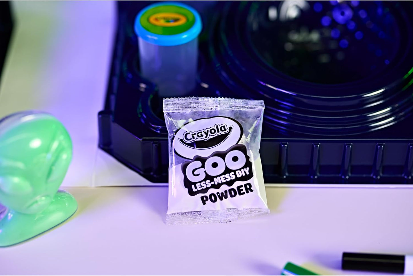 Crayola Goo All-in-1 Sensory Station, Galactic Slime Making Kit for Kids, Less Mess, DIY Arts & Crafts Set, Gifts for Kids, Ages 6+
