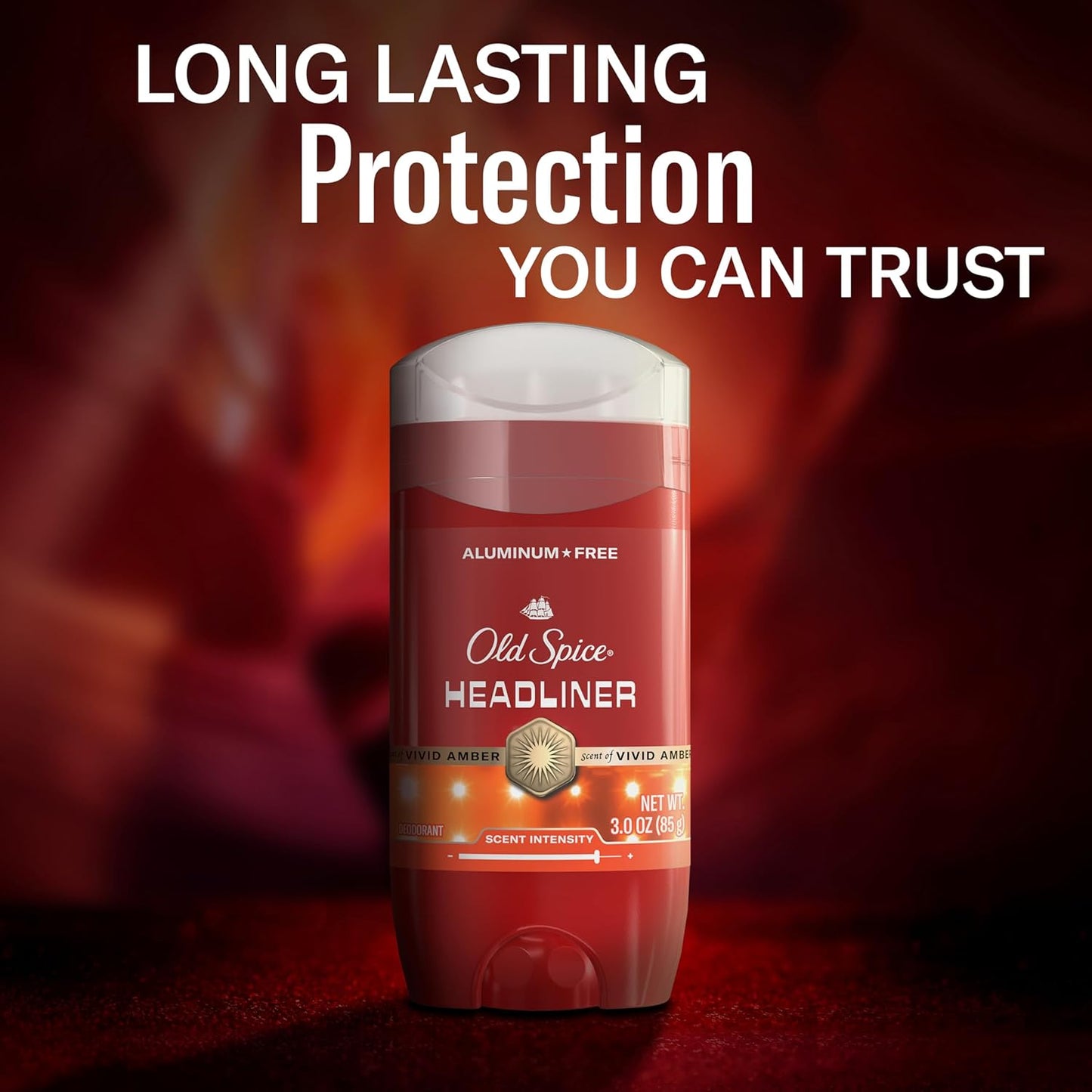 Old Spice Aluminum Free Deodorant for Men, 24/7 Odor Protection, 24/7 Signature Scent & Lasting Freshness, Goes on Clean, Headliner with Black Currant, Leather, & Amber Scent, 3.0 oz