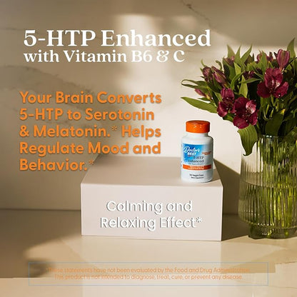 Doctors Best 5-HTP Enhanced with Vitamins B6 & C, Non-GMO, 120 Veg Caps