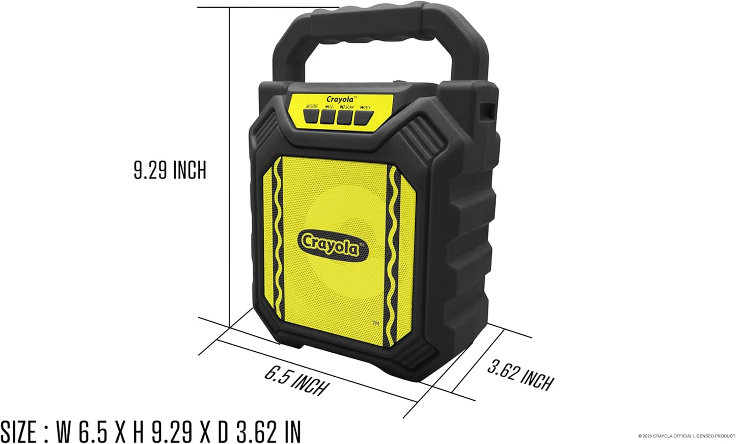Crayola Mini Karaoke Machine for Kids, Bluetooth Speakers with Microphone | 4" Driver 10W Peak Power, Loud HD Sound, Rechargeable Mini Portable Bluetooth Speaker, USB, TWS, Indoor/Outdoor Party