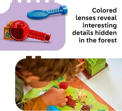LEGO DUPLO Town Discovery Forest with Wild Animals 10480 | Preschool Building Toys for Toddlers, Ages 3+, Sturdy Build for Pretend Play, Fine Motor Skills, 131 pieces, Gift Idea