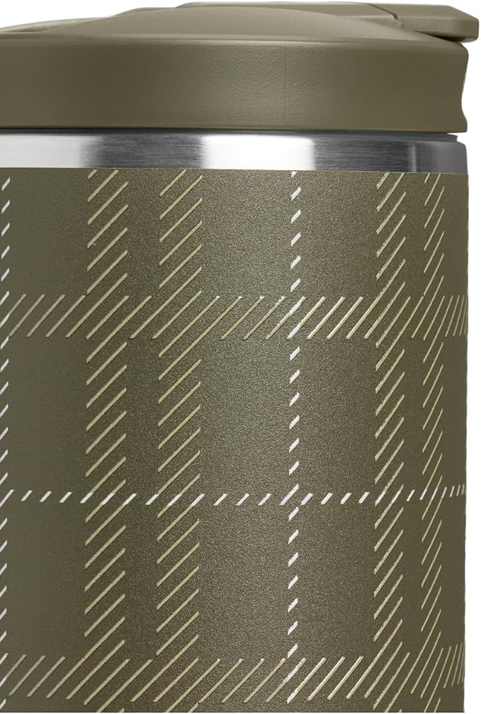 STANLEY Transit Flip Top Mug, 16 oz, Peat Moss Plaid