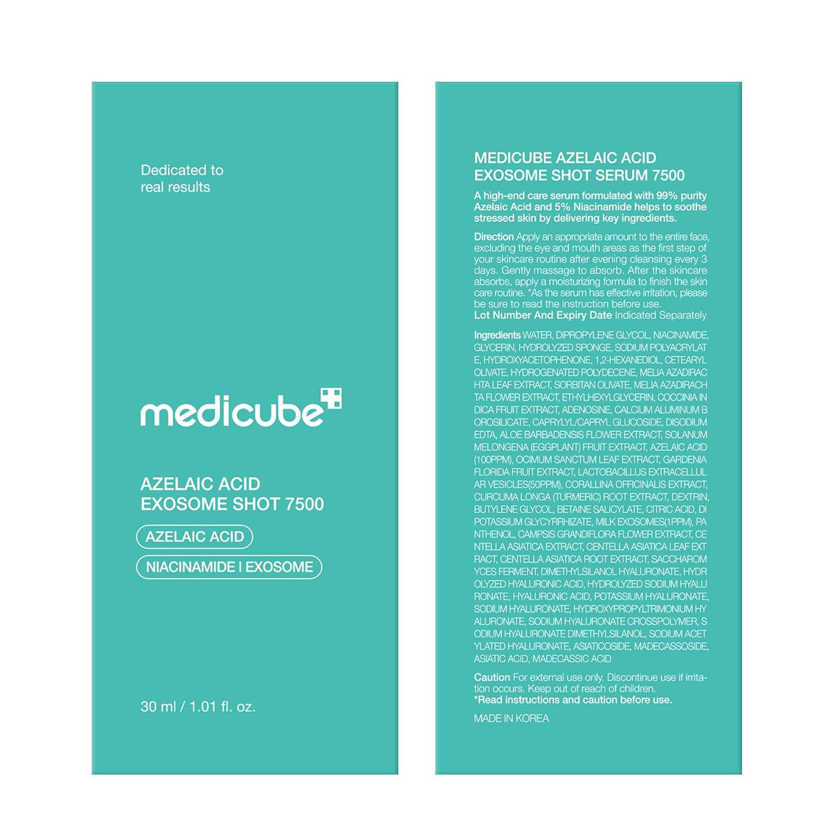 medicube Exosome Shot Azelaic Acid 7,500 PPM Spicule Facial Serum (Pack of 2)