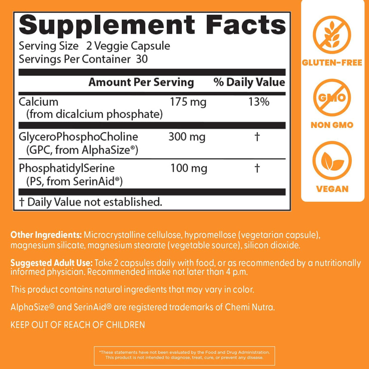 Doctor's BEST Natural Brain Enhancers, Gluten Free, 60 Ct Veg Caps