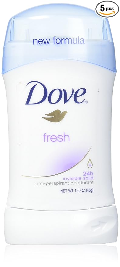 Dove Anti-Perspirant Deodorant Invisible Solid Fresh 1.60 oz (Pack of 5)