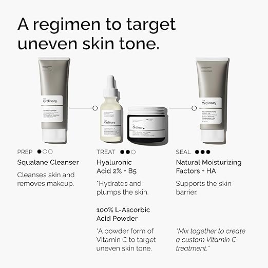 The Ordinary 100% L-Ascorbic Acid Powder, Vitamin C Treatment for Anti-Aging, 0.7 Ounce
