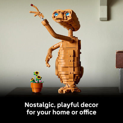 LEGO Ideas E.T. the Extra-Terrestrial 21370 | Collectible Building Set for Adults, Ages 18+, Relaxation Activity, Posable Figure W/ Light Brick, 1226 pieces, Gift for Fans