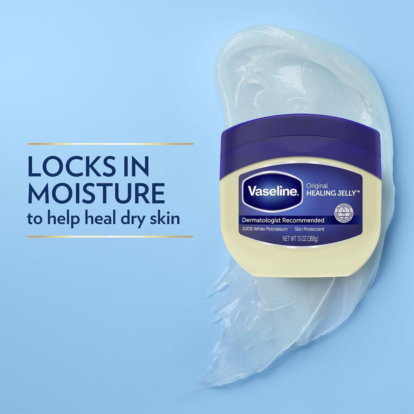 Vaseline Petroleum Jelly Value-Size 2-Pack + Mini Vaseline Lip Therapy Original with Vitamin E for Soft, Smooth Skin & Lips