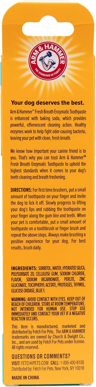 Arm & Hammer, Enzymatic Dog Toothpaste, Vanilla Ginger, 2.5 oz, 72 Pack