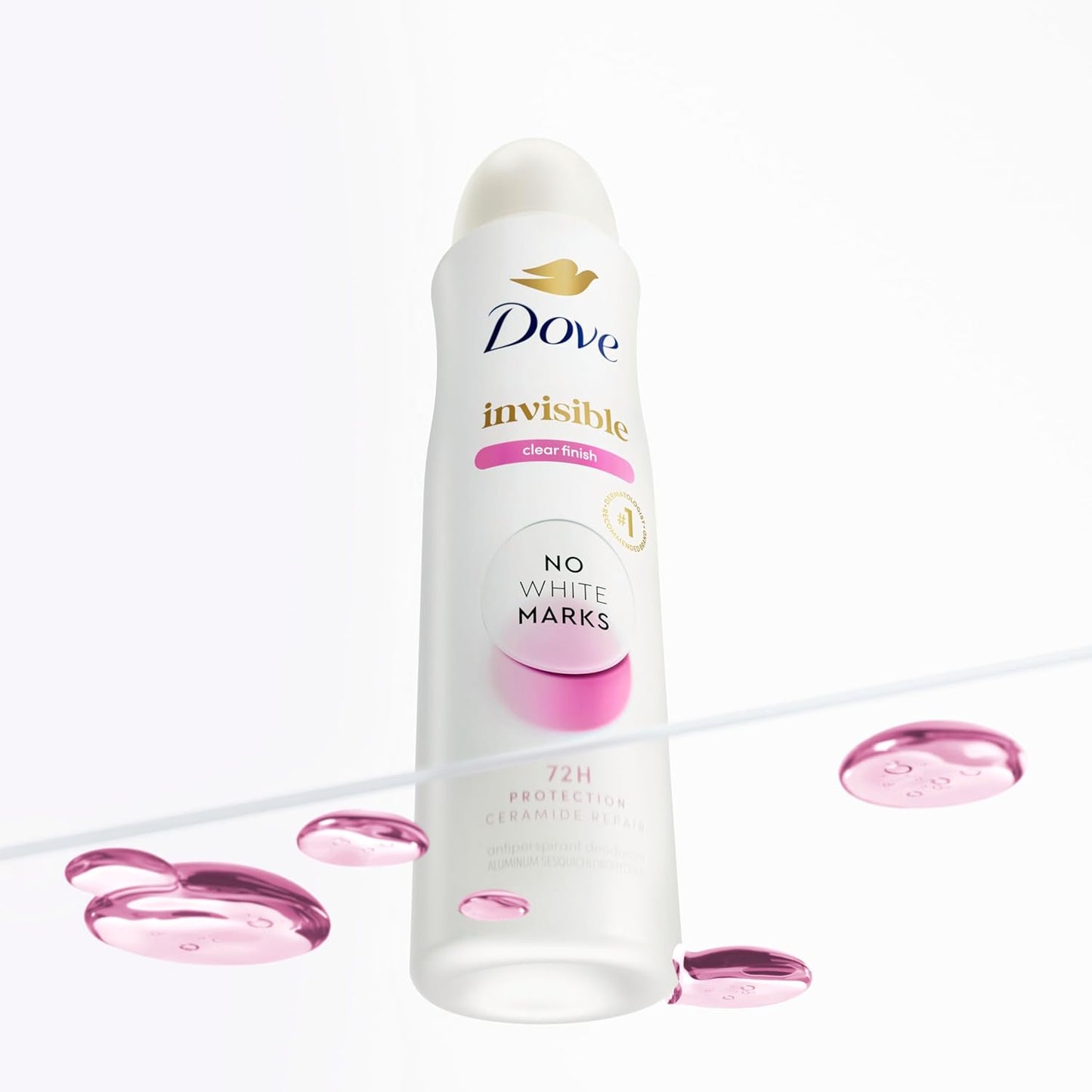 Dove Advanced Care Clear Finish Antiperspirant Dry Spray for Women, 72H Sweat & Odor Protection, Pro-Ceramide Technology, No White Marks, Alcohol Free, Size: 3.8 oz (1 Count)