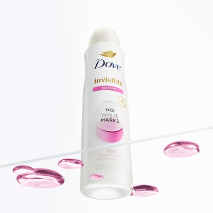 Dove Advanced Care Clear Finish Antiperspirant Dry Spray for Women, 72H Sweat & Odor Protection, Pro-Ceramide Technology, No White Marks, Alcohol Free, Size: 3.8 oz (1 Count)