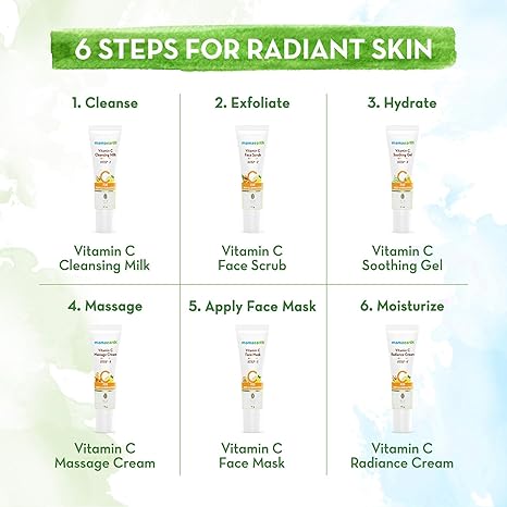 Mamaearth Vitamin C Facial Kit with Vitamin C & Turmeric 2.12 Oz/60g