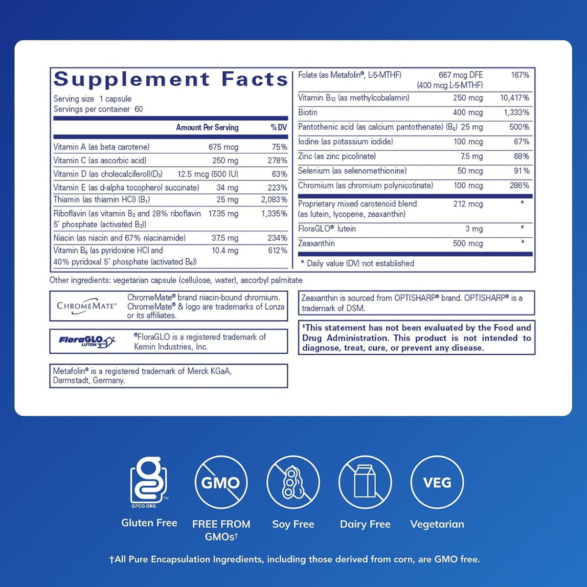 Pure Encapsulations Multi T/D, 60 Capsules