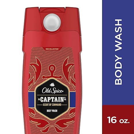 Old Spice Red Collection Captain Scent Body Wash for Men, (Pack of 4), 16 Ounce
