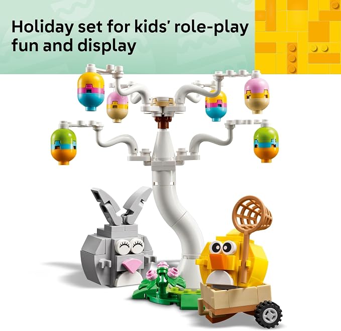LEGO Easter Bunny and Chick Egg Hunt Building Toy for Girls & Boys - Springtime Pretend Playset for Kids, Ages 8+ - Basket Stuffer or Gift Idea for Easter, Birthdays, & Special Occasions - 40808