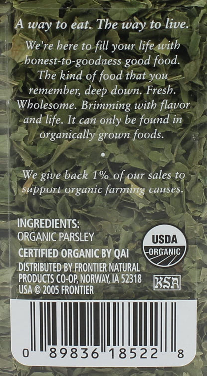 Simply Organic Parsley Flakes, 0.26-Ounce Jar, Fresh, Green-Leafy Taste, Vibrant Color Italian Parsley, Kosher, Organic (Pack of 2)