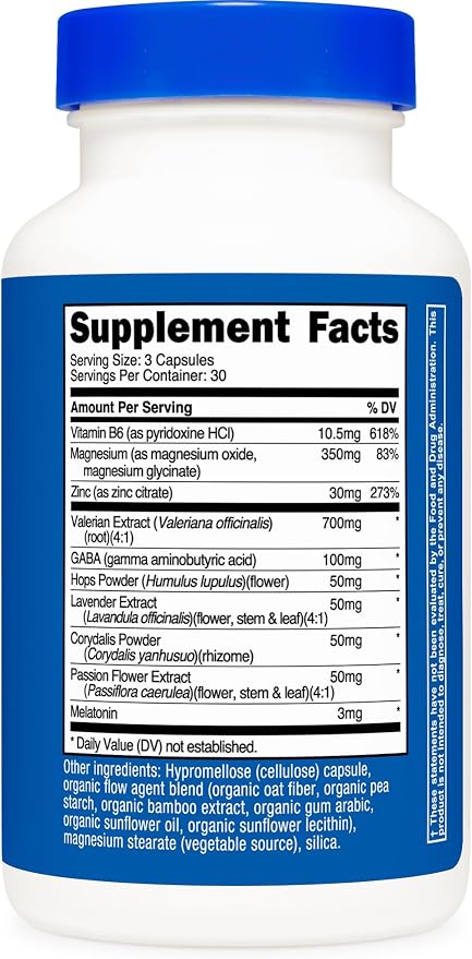 Nutricost Sleep Aid Complex 1330mg Serving (90 Capsules) - 30 Servings